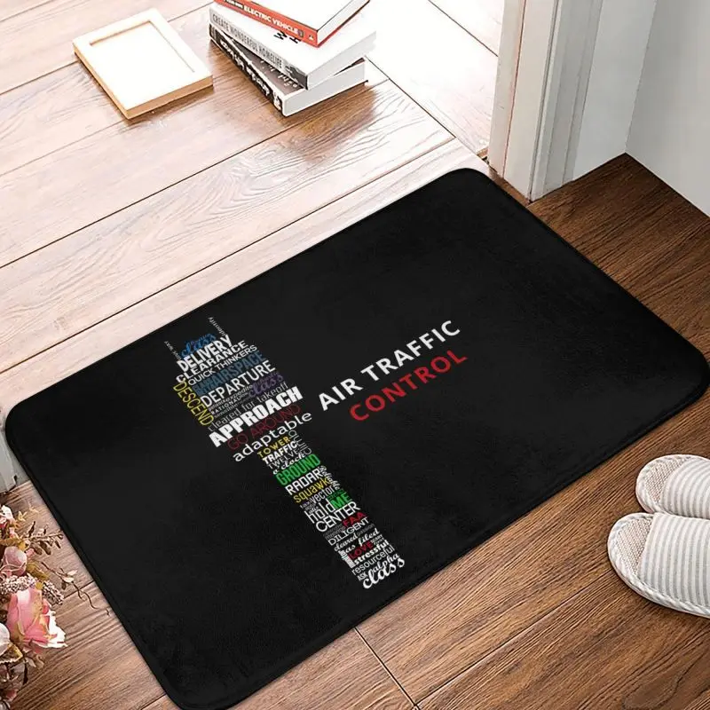 Air Traffic Controller Front Door Mat Anti-Slip Indoor Absorbent Pilot Air Fighter Doormat Living Room Entrance Rug Carpet