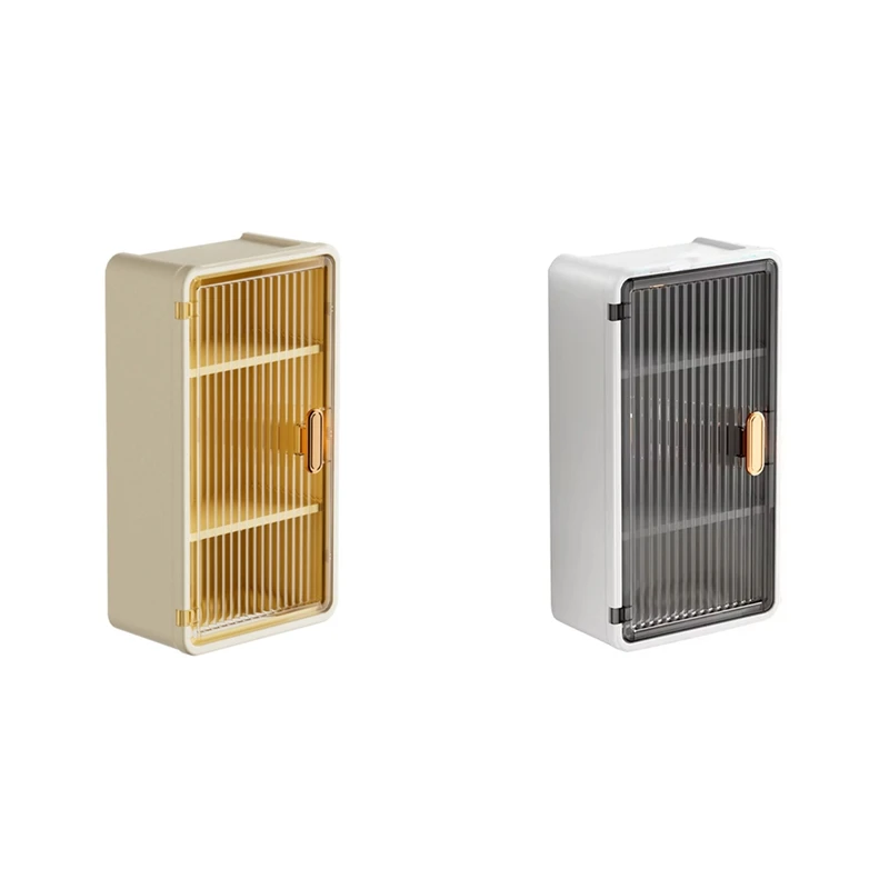 Настенная полка для ванной комнаты с водонепроницаемой коробкой для салфеток, многофункциональная полка для хранения туалетных принадлежностей, органайзер для шампуня