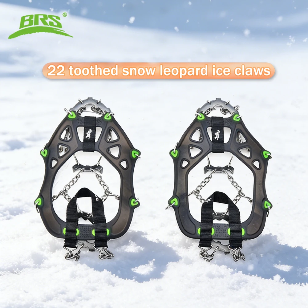 Ice Cleats Crampons For Hiking Boots And Snow Shoes - 32 Stainless Steel Spikes With Chains, Traction Grippers For Men Women On Ice And Snow