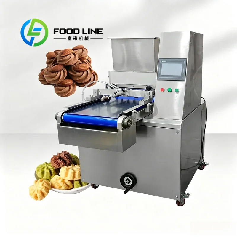 Automatic Cookie Depositor Caster Movable Base Allows Flexible Relocation Between Multiple Bakery Production Processing Zones