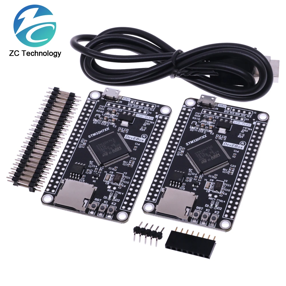 Imagem -05 - Placa Sistema Tft Desenvolvimento Interface m7 Núcleo Board Cabo Usb Stm32h750vbt6 Stm32h743vit6 Stm32h7