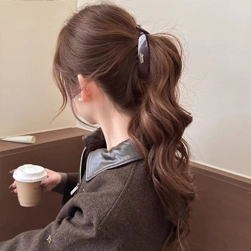 3 Stück/Set Elegante, solide gedrehte Haarspangen für Damen und Mädchen, Pferdeschwanzhalter, süße Bananen-Haarspangen, modische Haaraccessoires – Detail 3