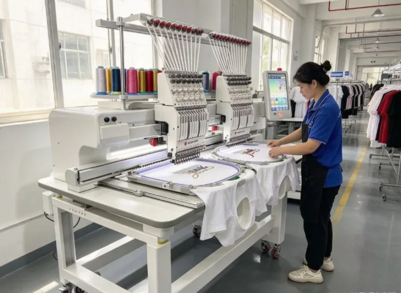 Professional Embroidery Cap Machine With Cylinder Bed And Adjustable Clamp For Baseball Hat Decoration