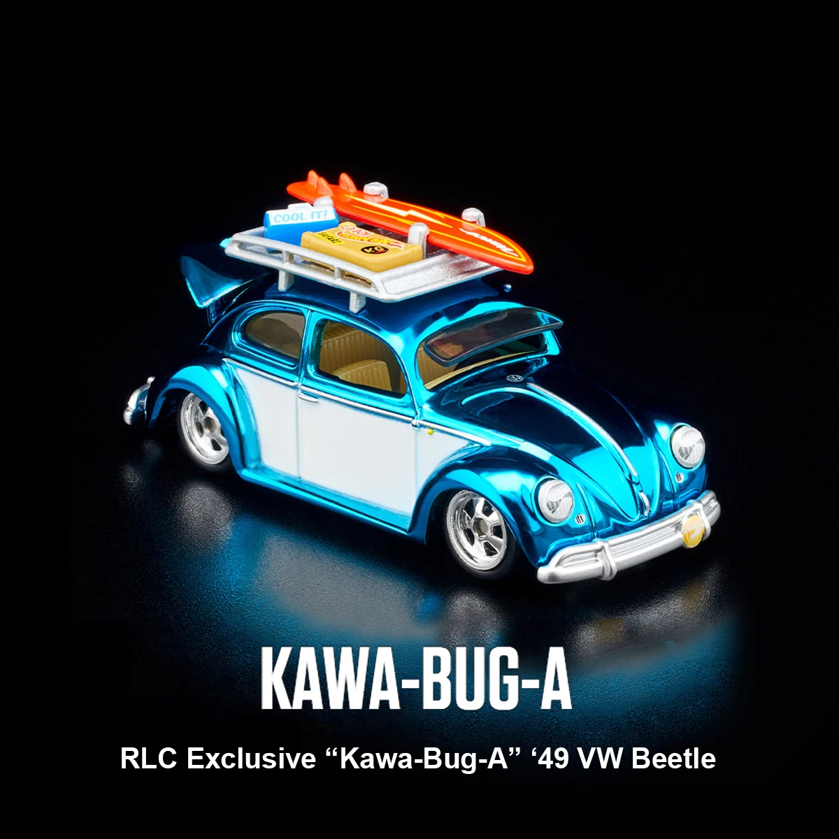 

2023 Hot Wheels RLC 1:64 Kawa-Bug-A 49 VW Beetle limited collection of die cast alloy trolley model ornaments