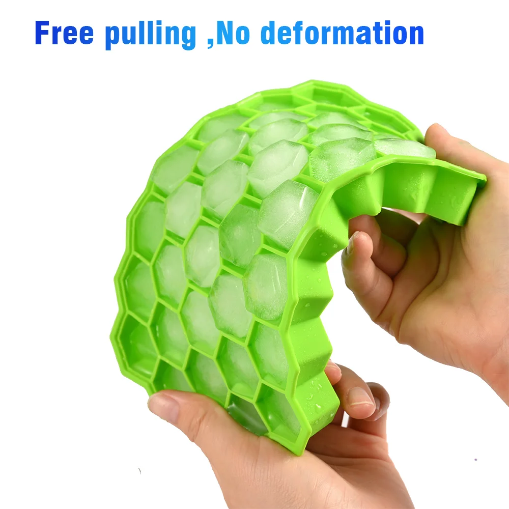 

Ice Silicone Molds 37 Grid Honeycomb Shape Reusable Ice Cube Maker Tray for Whiskey Cocktail Coffee