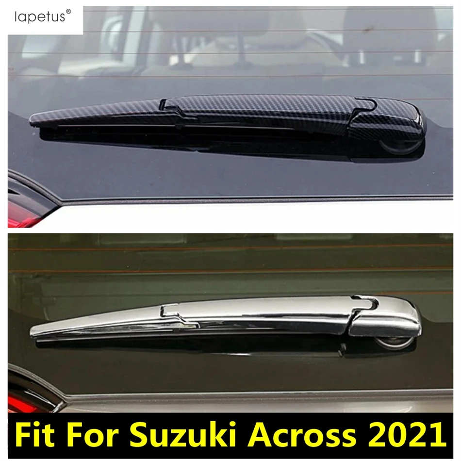 

For Suzuki Across 2021 Accessories Rear Window Wiper Arm Blade Molding Garnish Cover Trim ABS Chrome / Carbon Fiber Exterior Kit