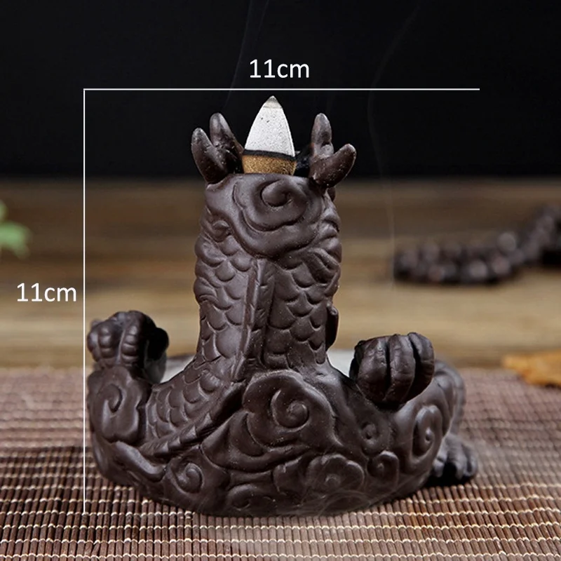 Beautiful Dragon Porcelain Backflow Incense Burner Porcelain Incense Burner Unique Home Decor Without Incense Cones