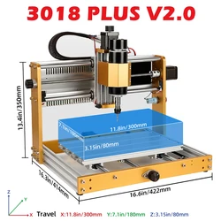 New LY CNC 3018 Plus/Pro Max V2.0 Laser Engraver With 500W Desktop Wood Kit 52MM Spindle Holder Nema17 Stepper Motors