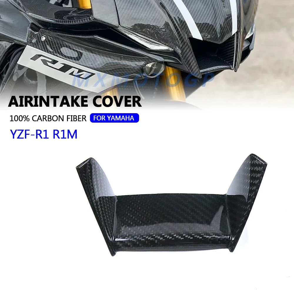 

For Yamaha YZF-R1 M R1 R1M 2020 2021 2022 2023 2024 100% Carbon Fiber Air Intake AirIntake Cover Fairing Motorcycle Accessories