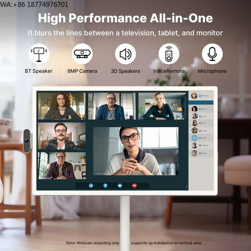 Cheap Hot Selling 21.5 Inch Smart Mobile TV With Remote Control Portable Table TV  Support Android 12/13