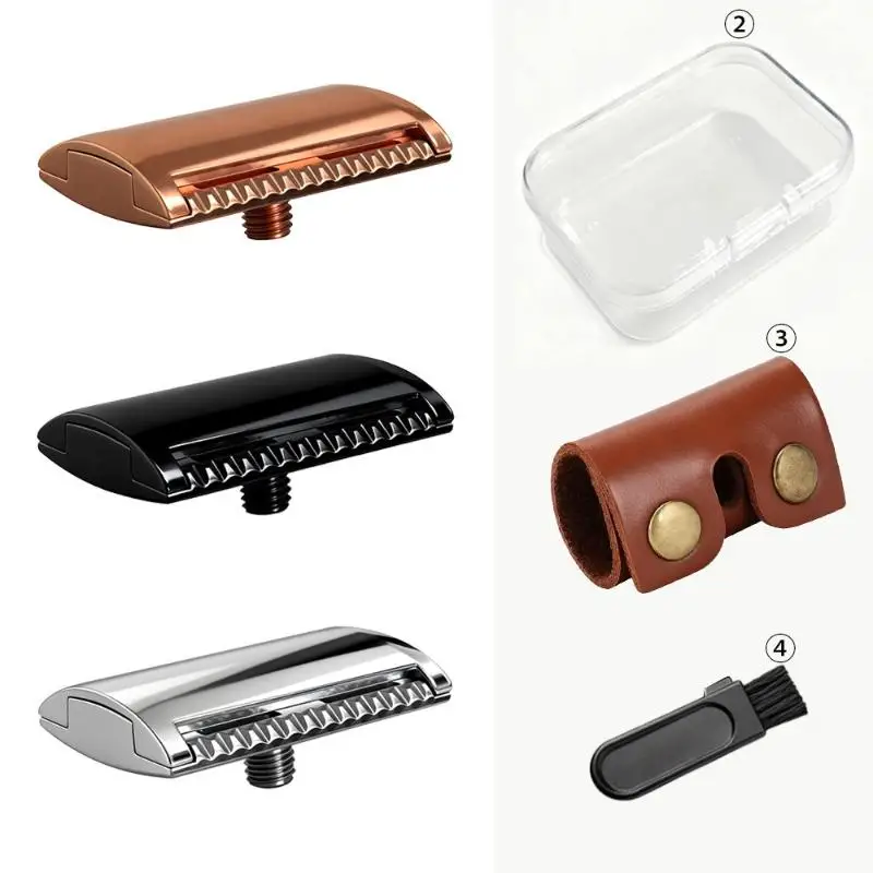 New Whityle 22T-H Glide PRO 5.0 Universal Safety Razor Head Super Roller Shaver Double Half Blade Shaving Shave Head M5 Thread view 5