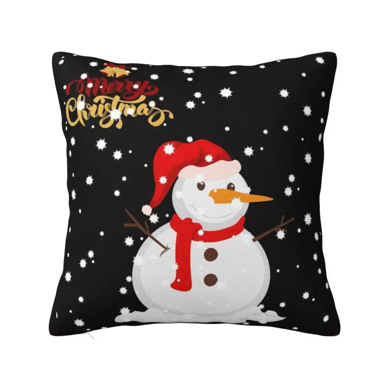 Custom New Year  Christmas Pillow Case 45x45cm Decor Home Kawaii Snow man Gnome Cushions for Sofa Square Pillowcase