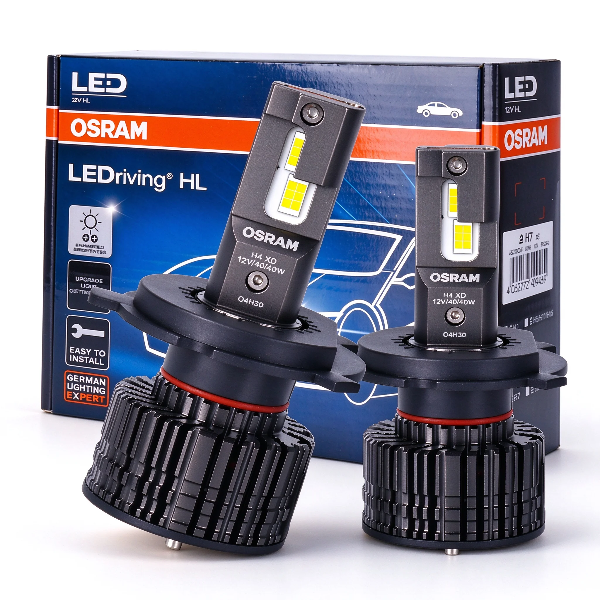 OSRAM Classic 3.0 H7 H4 H8 H11 LED Car Headlight Bulb 9005 9006 HB3 HB4 HIR2 9012 LED Fog Light 6000K White Super Auto