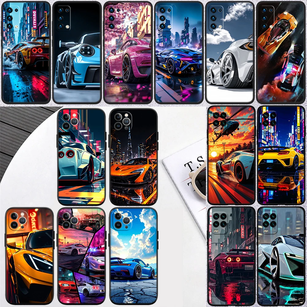 IO73 Supercar Car Phone Case for Motorola Moto Edge 60 60s 70 G86 G56 G54 E14 G04S G45 G54 G64 Pro Power Neo Fusion