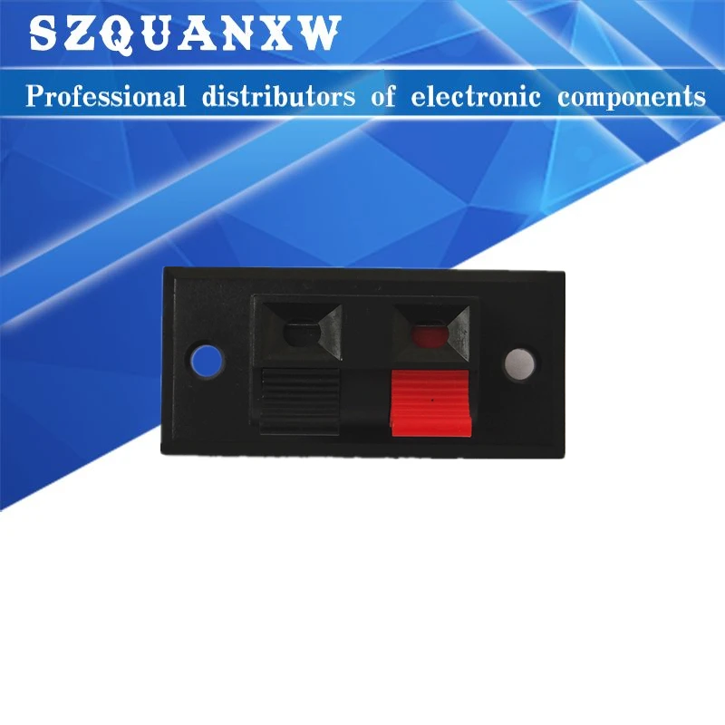 5 Pcs 2 Posições Conector Terminal Empurre Jack Spring Load Audio Speaker Terminais