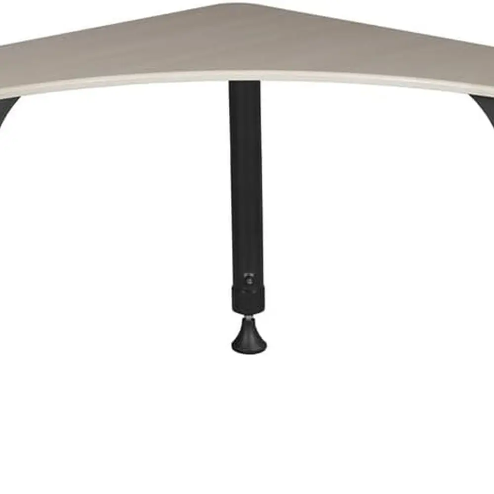 Maple-Finished Height-Adjustable School Desk, 28 Square, 23-34 Range, Rounded Corners