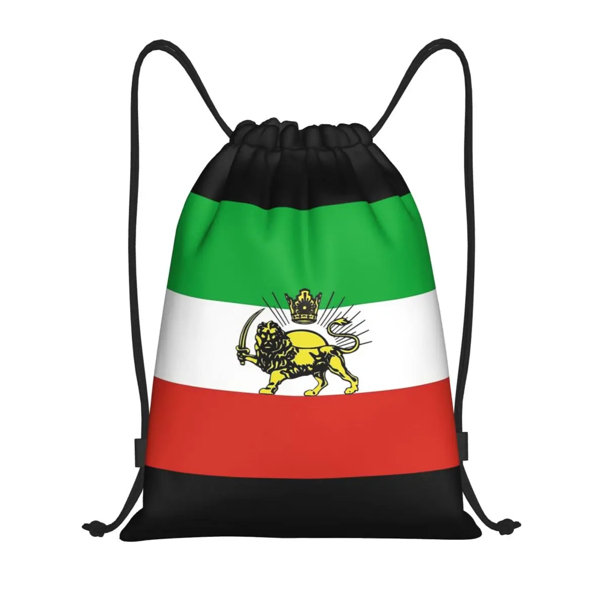 

Flag Of Persia Iran Pahlavi Backpacks Casual Drawstring Bundle Pocket Shoes Bag Book Bags for Man Woman Students