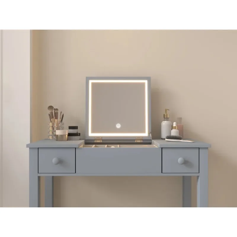 ماكياج الغرور مكتب مضيئة ماكياج خلع الملابس الجدول مع البراز حقيبة كتف خمر الأثاث الغرور للنساء أدوات الزينة اللباس