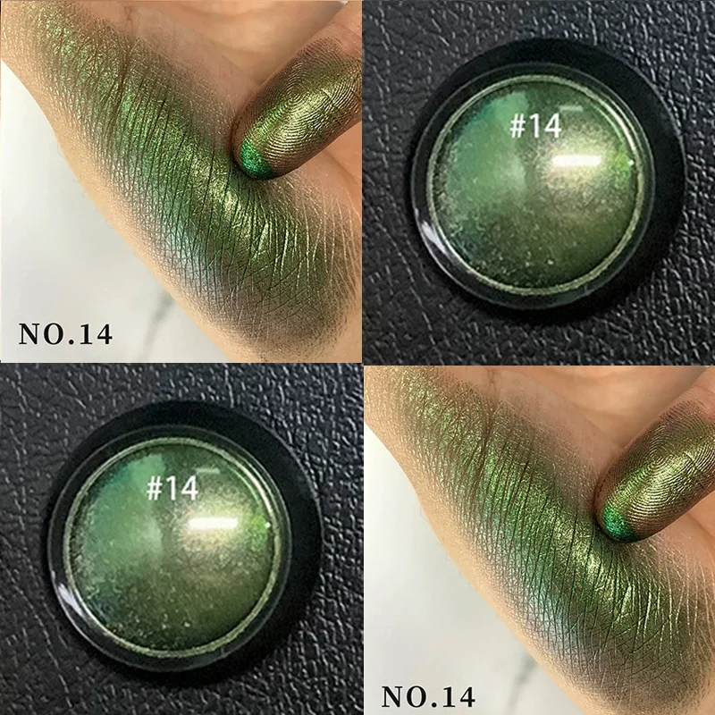 Ombretto camaleonte monocolore in polvere, trucco neutro, evidenziatore glitter perlato, trucco di Halloween, regalo di festival,