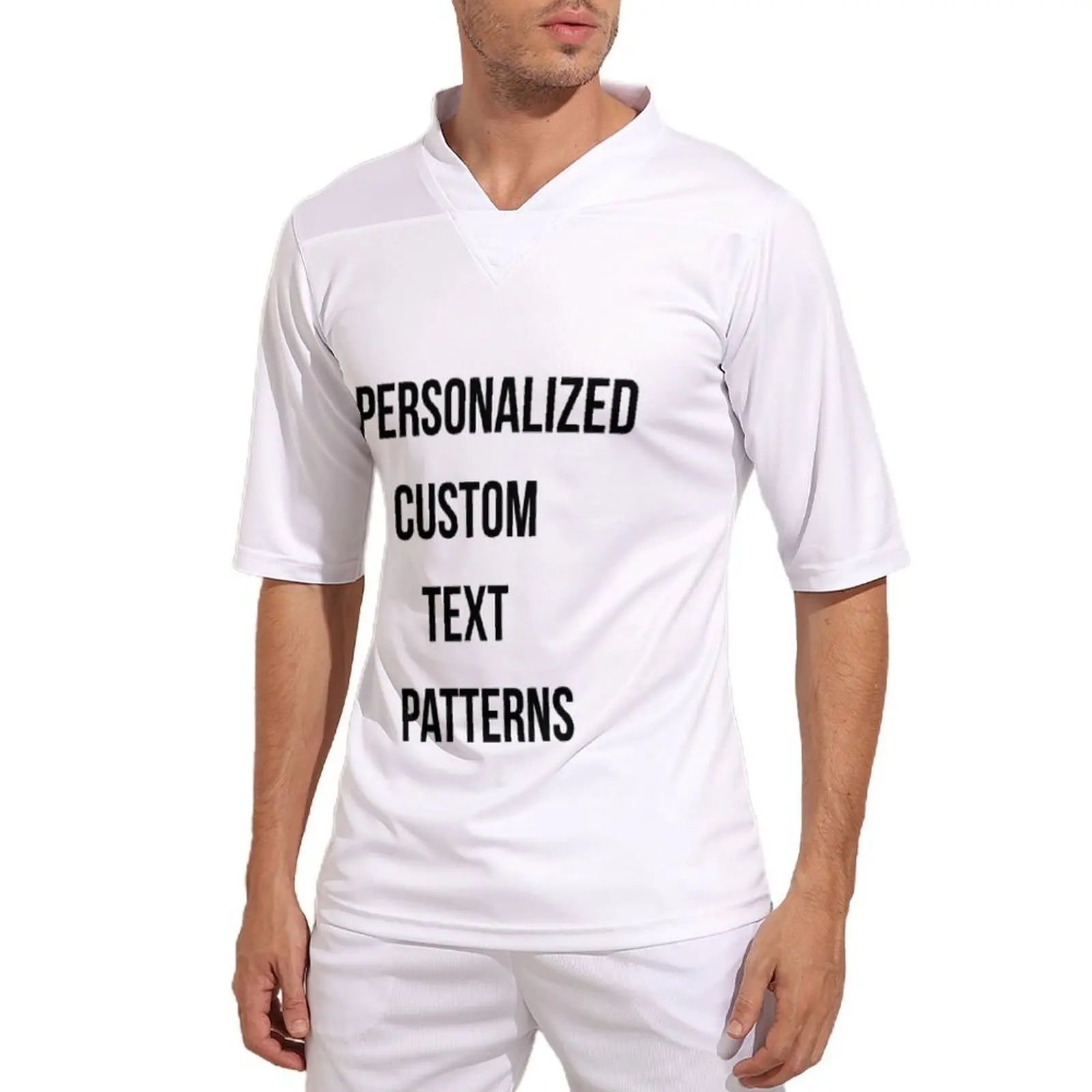 Customized American Football Jersey Team Name Number Personalized Football Shirt Mesh Breathable Rugby Jersey