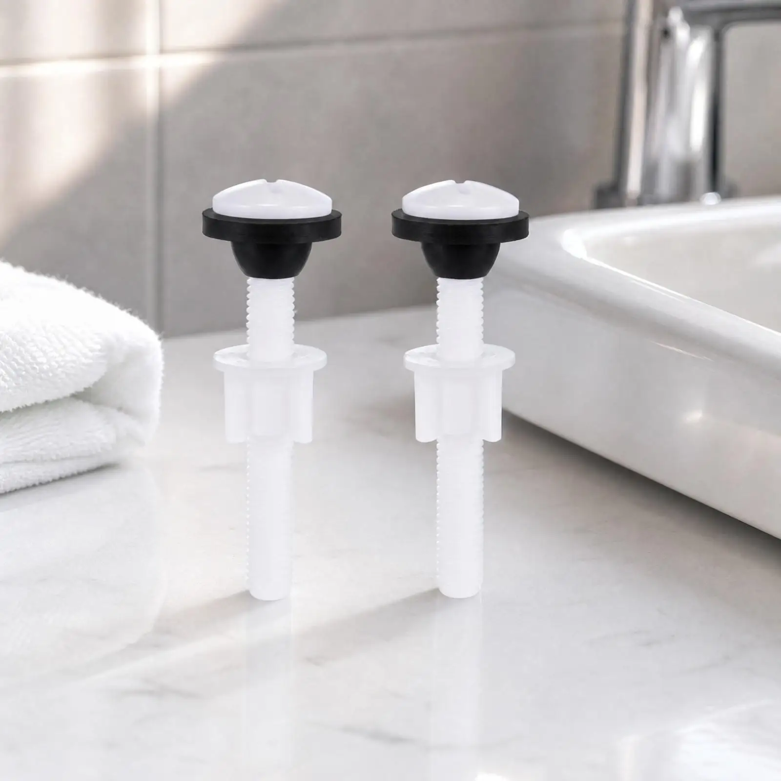 2 Pieces Toilet Tank Mounting Bolt Slotted Head Toilet Tank Installation Bolt