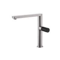 Modern Single-Handle Kitchen Sink Faucet 360-Degree Swivel Spout Brushed Nickel Deck Mount Tap for Bathroom Use Direct Factory