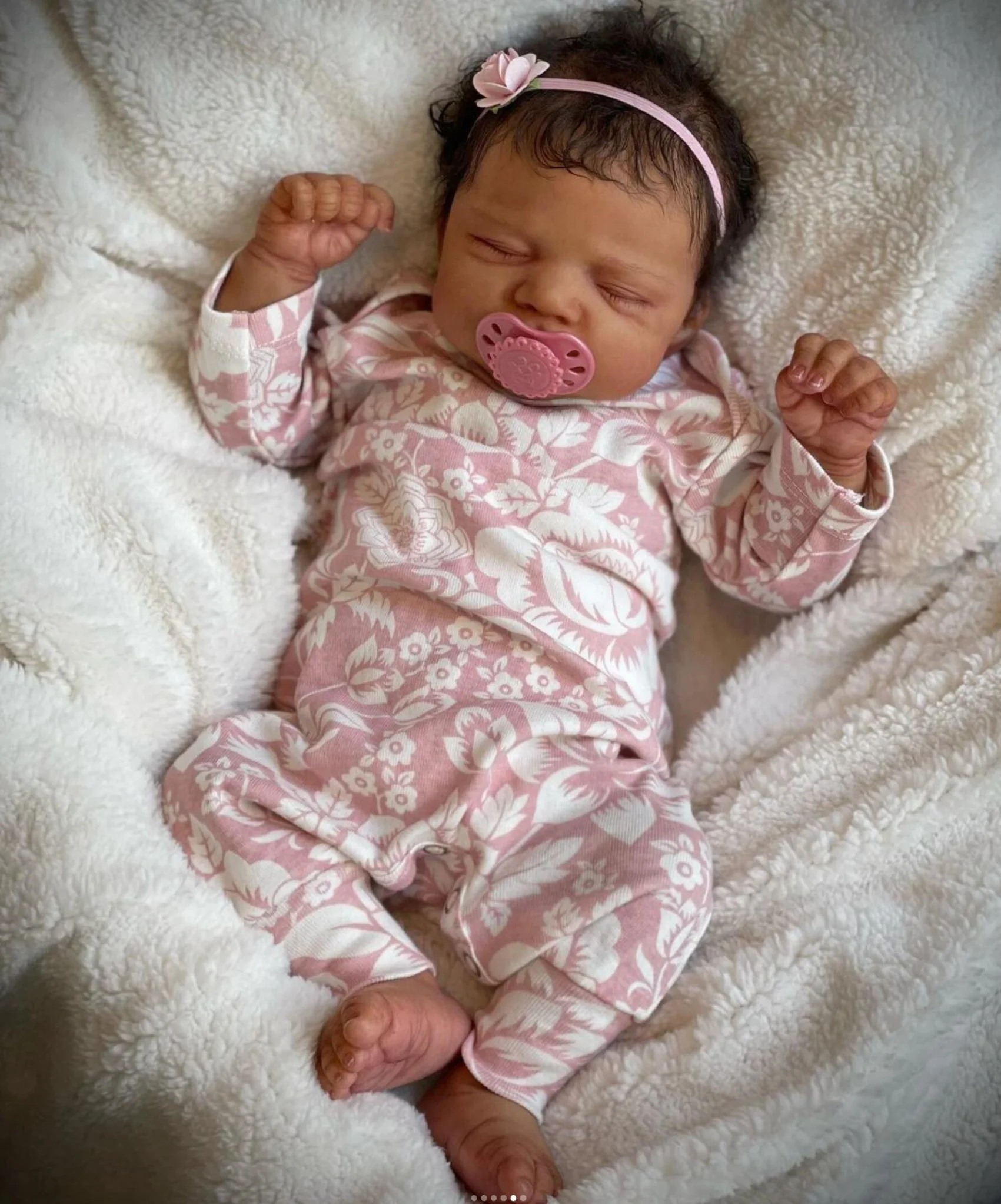 

48 CM Soft Touch Cloth Body Vinyl Limbs Asleep Reborn Baby Doll Toy For Girl Lifelike Black Skin Doll Kid Birthday Gifts