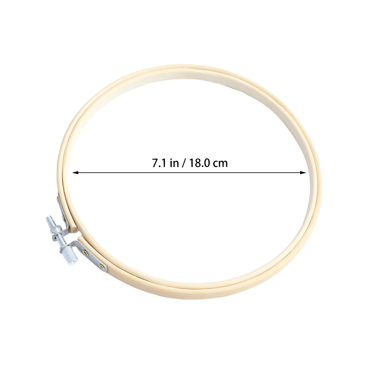 

1Pcs 18Cm Bamboo Embroidery Hoop DIY Ring Frame for Needlework Cross Stitch Fabric Painting Craft Project Beginner Starter Kit