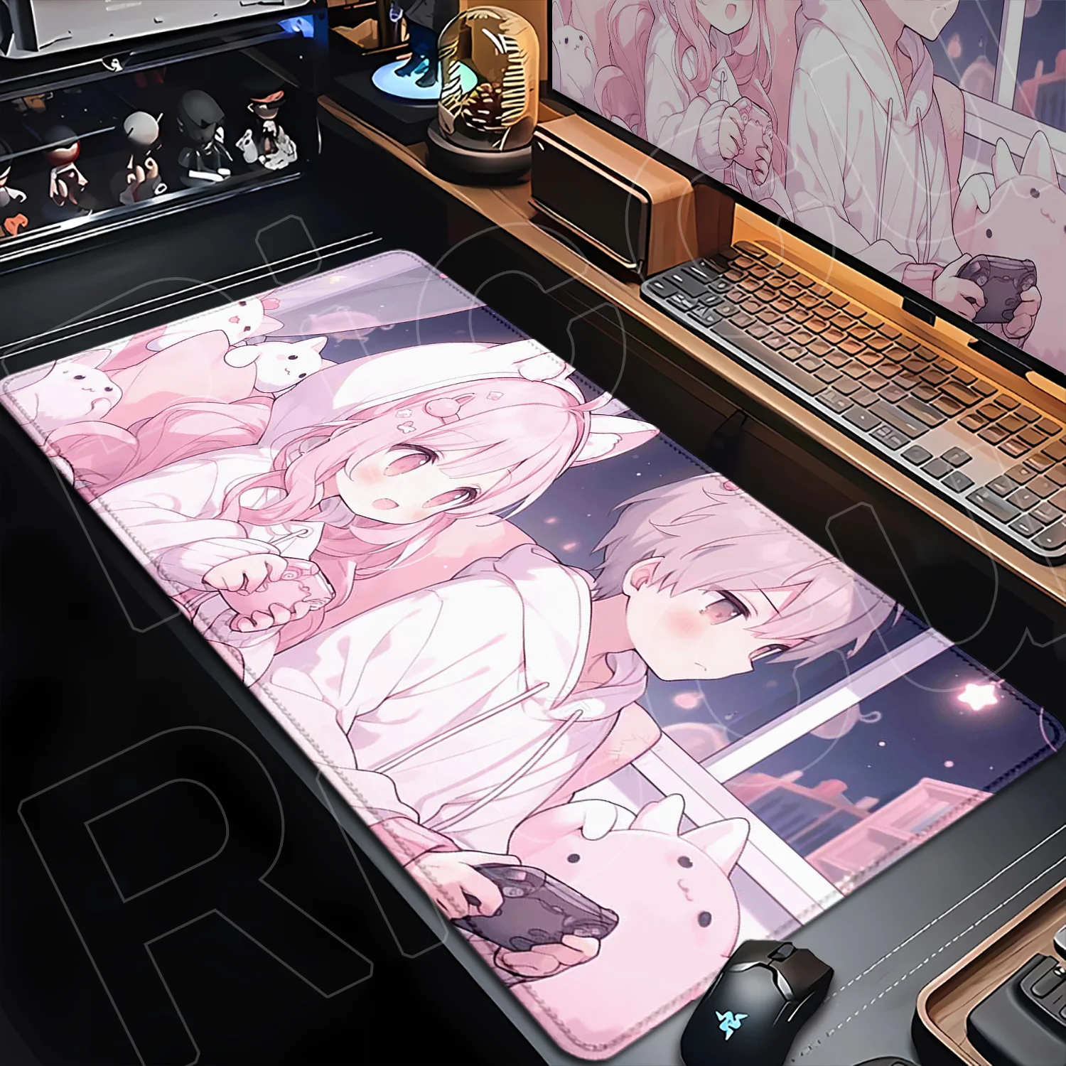 

Anime Couple Mousepad HD Printing Computer Gamers Locking Edge Non-slip Mouse Pad XXL 90x40cm Keyboard Laptop Gaming PC Desk Pad