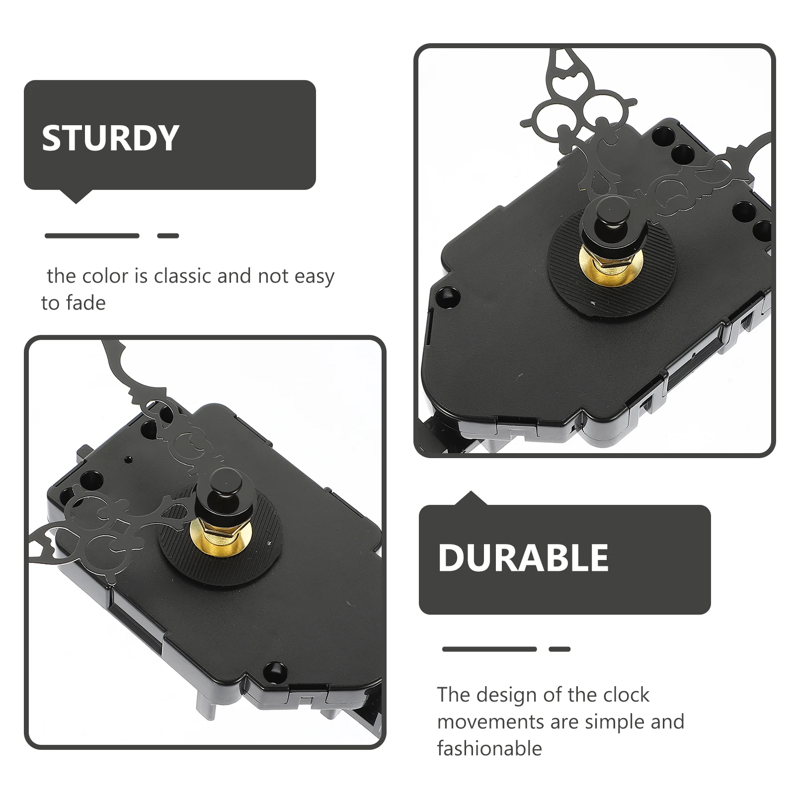 

Quartz Clock Movement Replacement Parts Pointers DIY Plastic Metal Classic Color Durable Bedroom Office Classroom Living Room