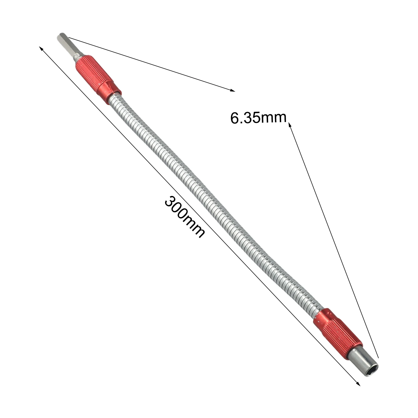 Flexible Drill Hose Drill Bit Extension 6.35mm Hex Size Electric Drills Compatible Hexagonal Head High Precision