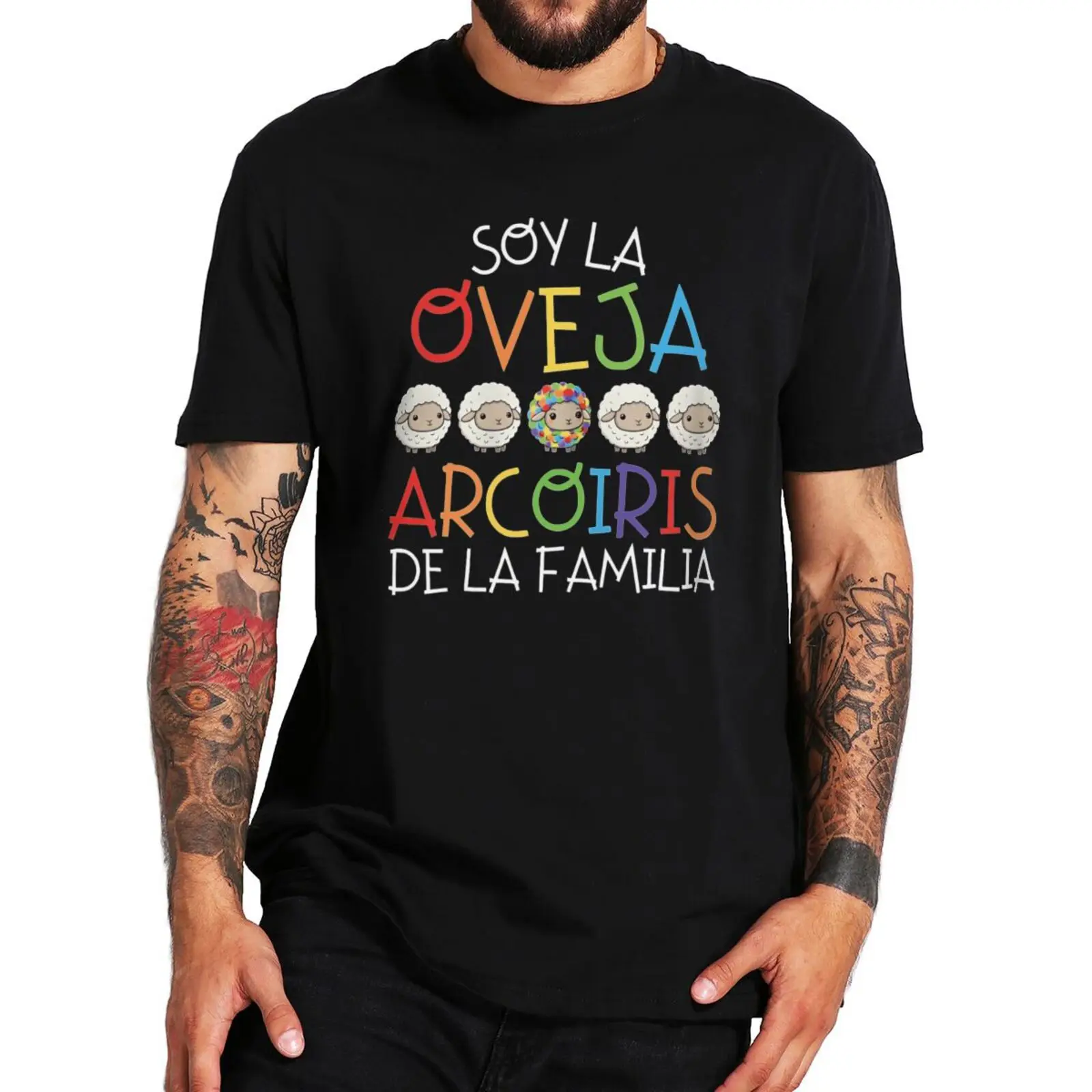 I Am The Rainbow Sheep Of Family T Shirt LGBTQ Pride Humor Gift Tops Summer 100% Cotton Soft Unisex O-neck T-shirts EU Size