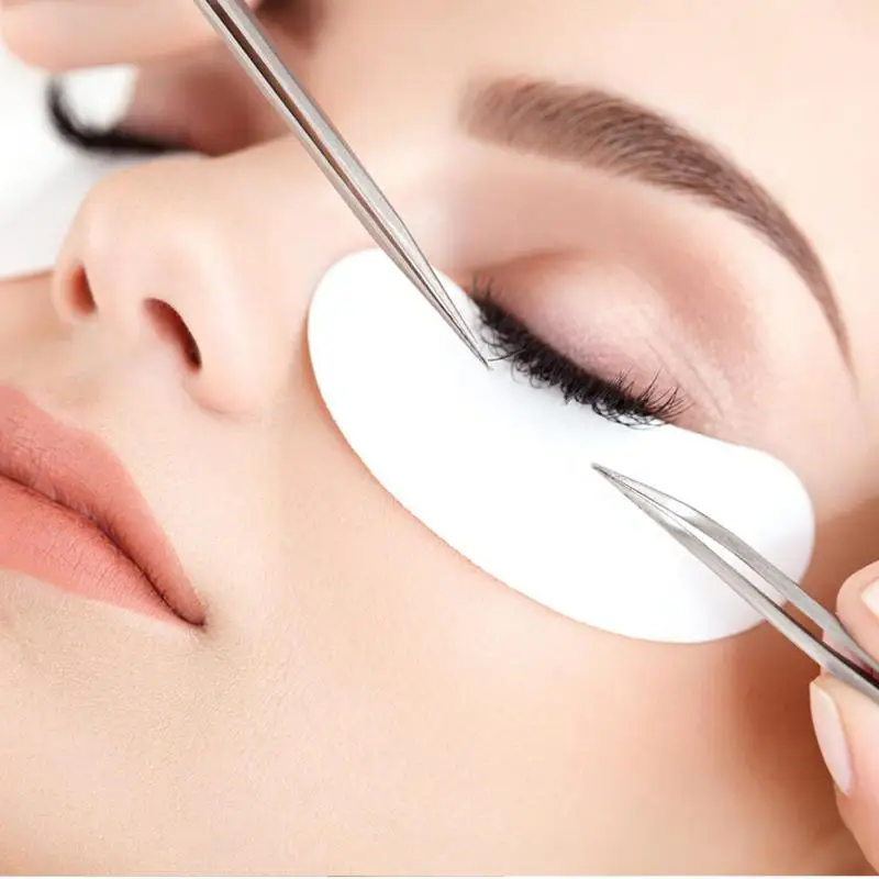 Remendos de papel autoadesivos para a extensão da pestana, 50 pares, sob o olho, autoadesivos