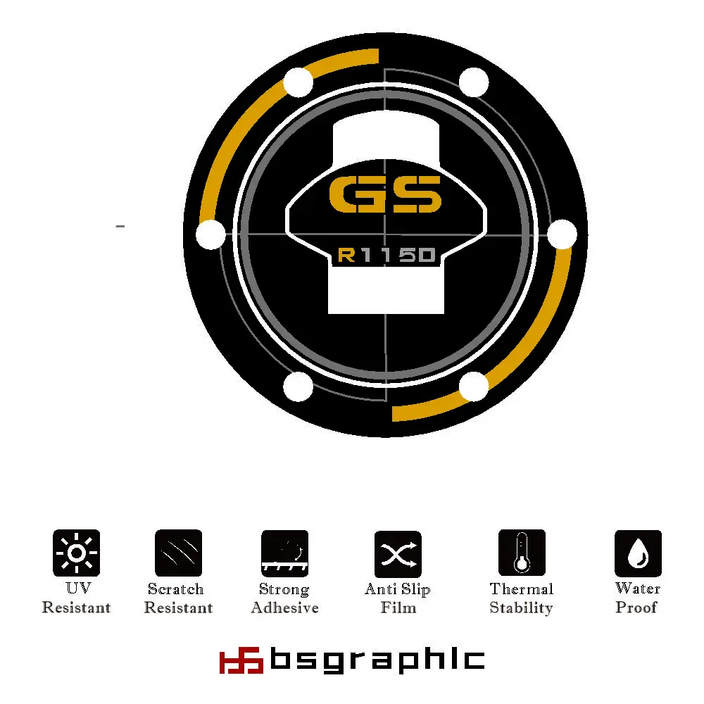 Fuel cap anti slip sticker declas protection for Fuel cap protection for BMW R1150GS R 1150 GS ADV 2000 2001 2002 2003 2004 image 5