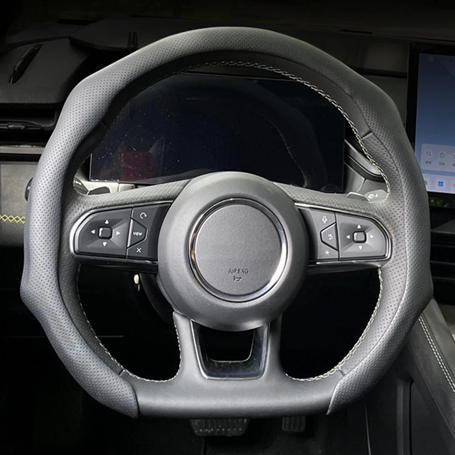 5D NAPPA Premium Car Steering Wheel Cover For BYD Qin Plus Qin Pro Seal 5 Song Plus Song Max Breathable Non-slip Booster Covers 6