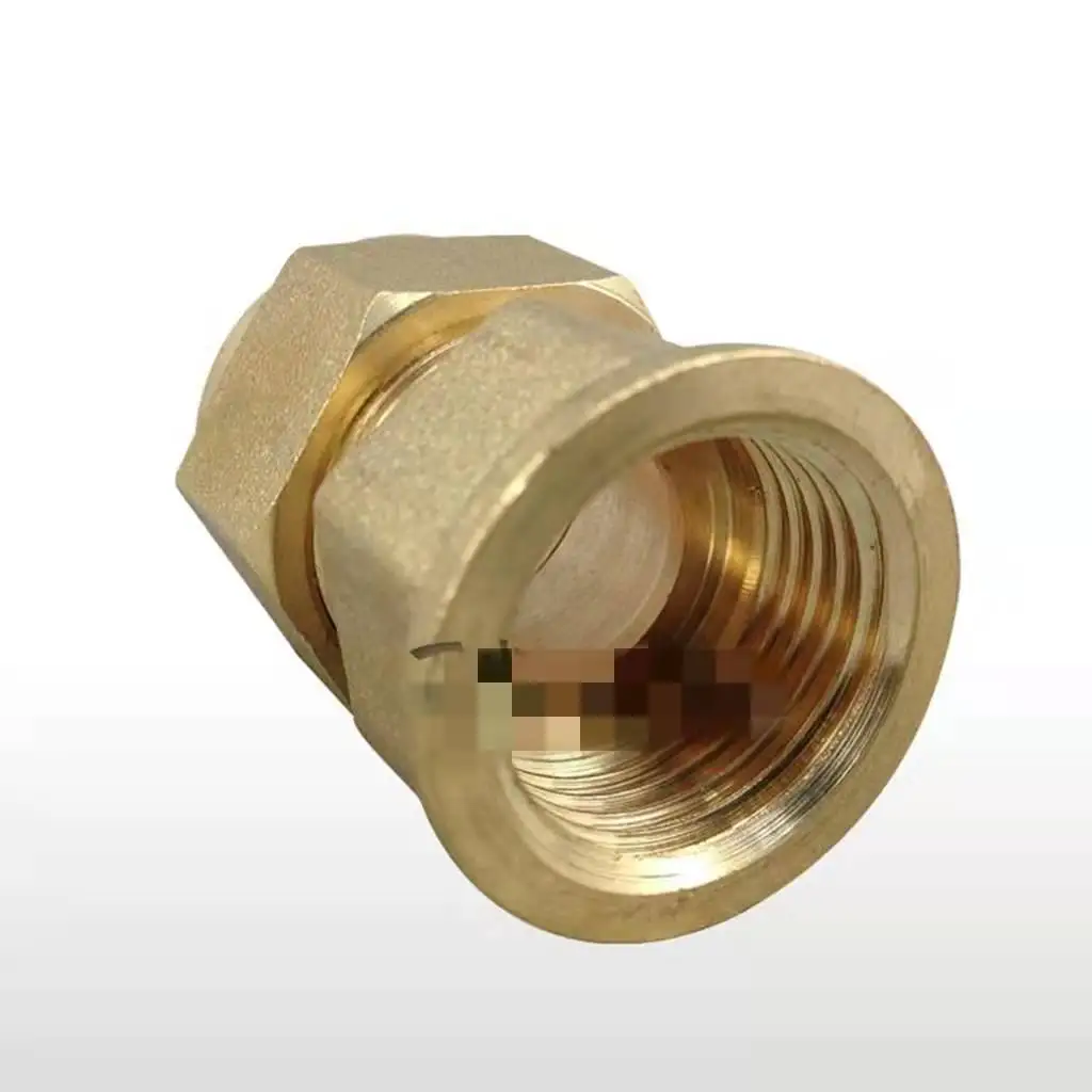 1PC Brass thickened card sleeve pipe joint inner teeth direct copper pipe fitting live connection inner wire copper pipe joint