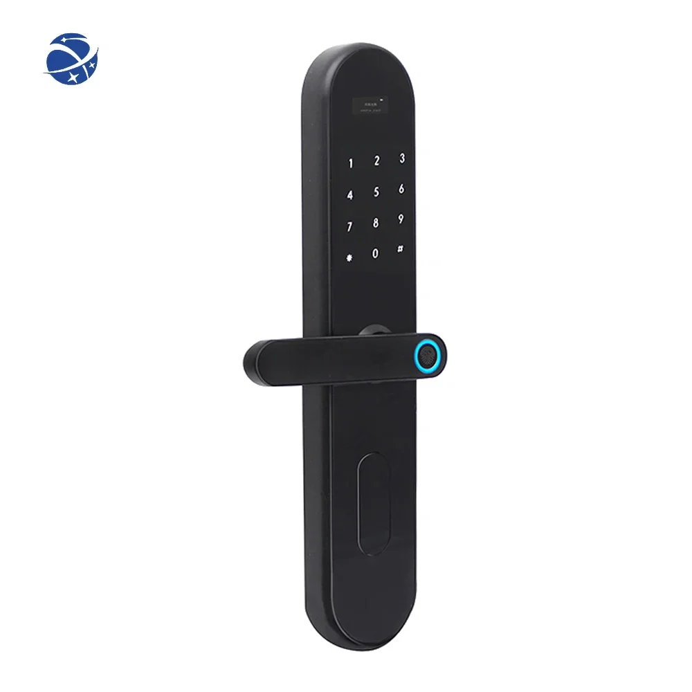 Identify quickly matte black fingerprint automatic smart door lock