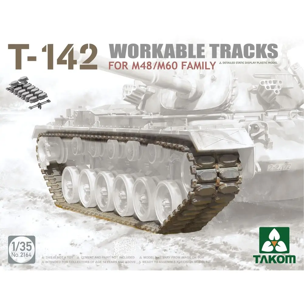 TAKOM 2164 1/35 T-142 Workable Tracks For M48/M60 Family - Scale Model Kit