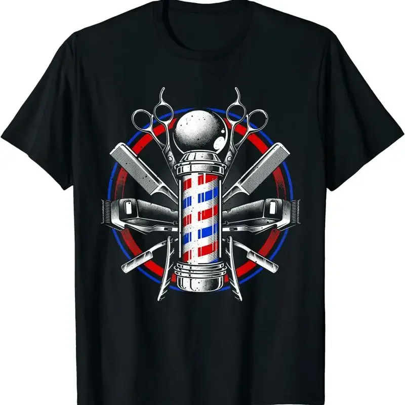 New Limited Funny Barber Barbershop Pole Tools Hairstylist T Shirt