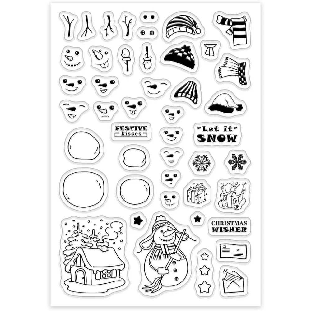 PVC Plastic Stamps, for DIY Scrapbooking, Photo Album Decorative, Cards Making, Stamp Sheets, Christmas Themed Pattern,