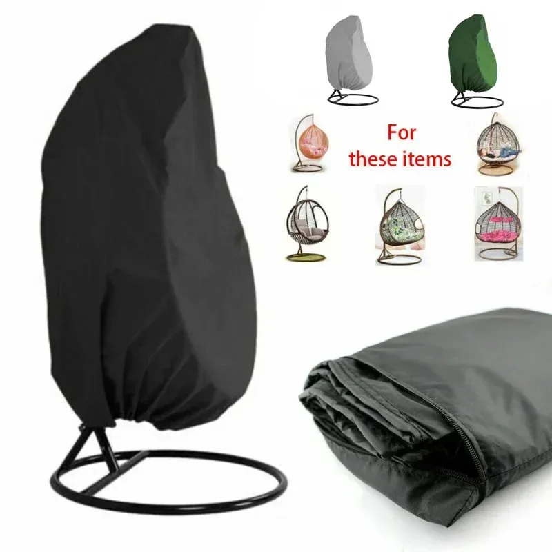 Fashion Eggshell Swing Hanging Chair Cover Waterproof Dustproof Cushion Protector Black Gray Green For Patio Garden Outdoor