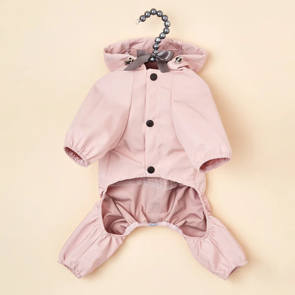 Wasserdichter Hunderegenmantel, reflektierende Kapuze, wasserdichte Jacke, Haustier-Overall, kleine Hunde, Outdoor-Zubehör, französische Bulldogge, Chihuahua – Detail 9