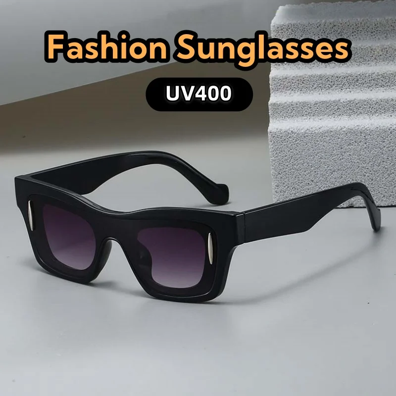 

New 2025 Classic Color Splicing Square Sunglasses for Women and Men Retro Fashion UV Resistant High Quality Shades Glasses