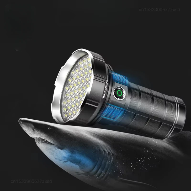 Xiaomi SMILING SHARK 5 Lighting Mode Strong LED Flashlights USB Fast Charging Portable Spotlight Long-Range Outdoor Flashlight