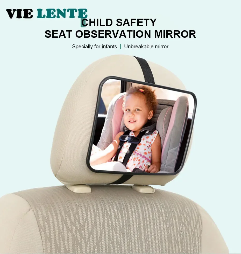 Car Rearview Mirror Baby Mirrors for Safety Interior Mirror Universal Car Seat Headrest Mirror Monitor Child Baby Safety Driving