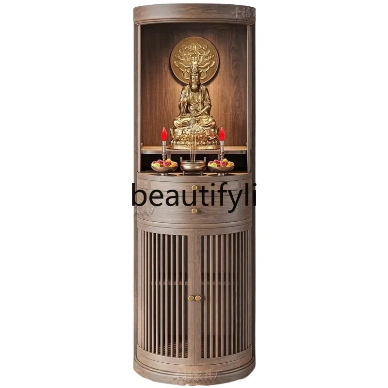 

Black walnut new Chinese casket cabinet household offering table incense case offering table standing cabinet