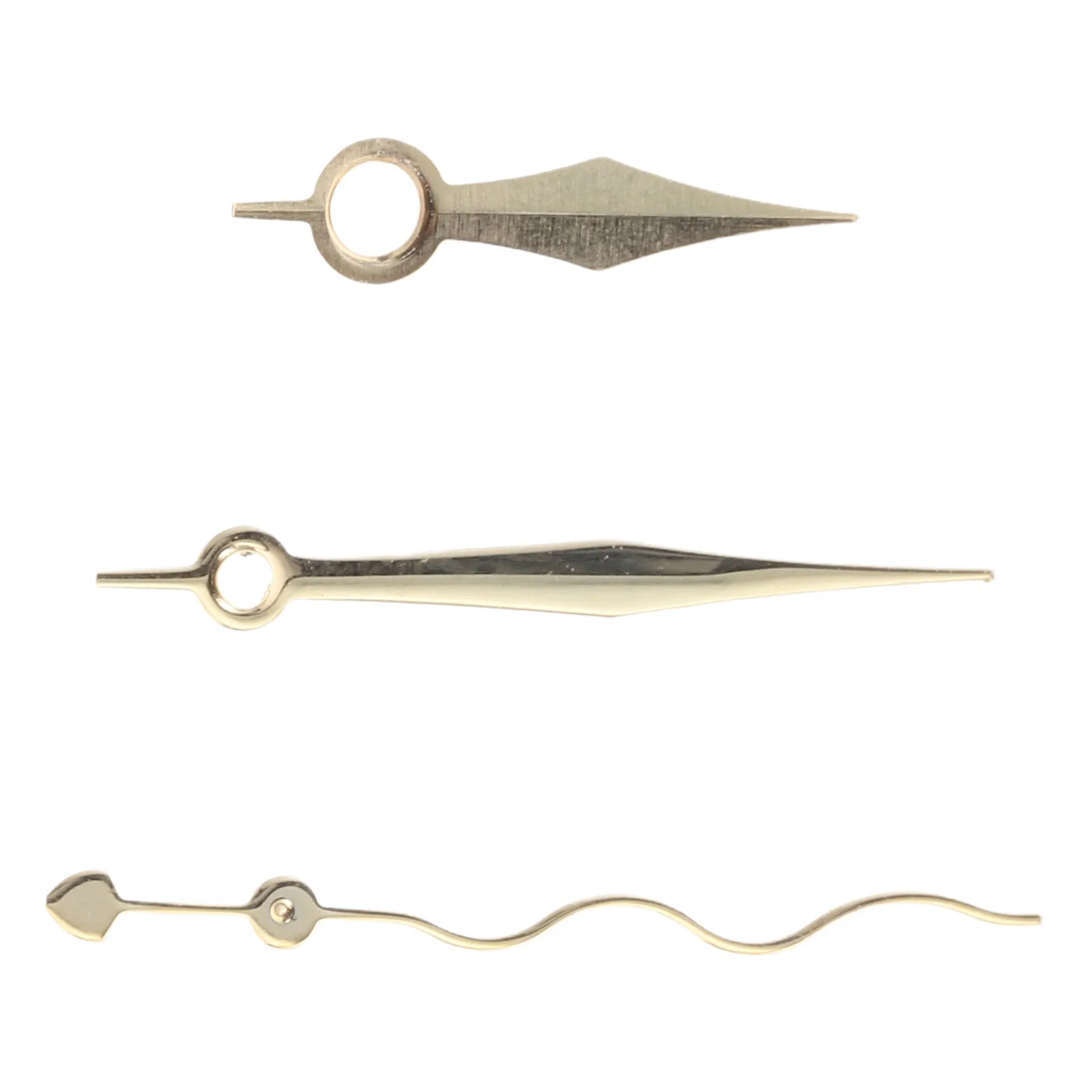 1Set Gold Watch Hands Replacement Compatible 364R 7S Mechanical Movement Ripple Wave Seconds Hand Fine Tip Minute Hand