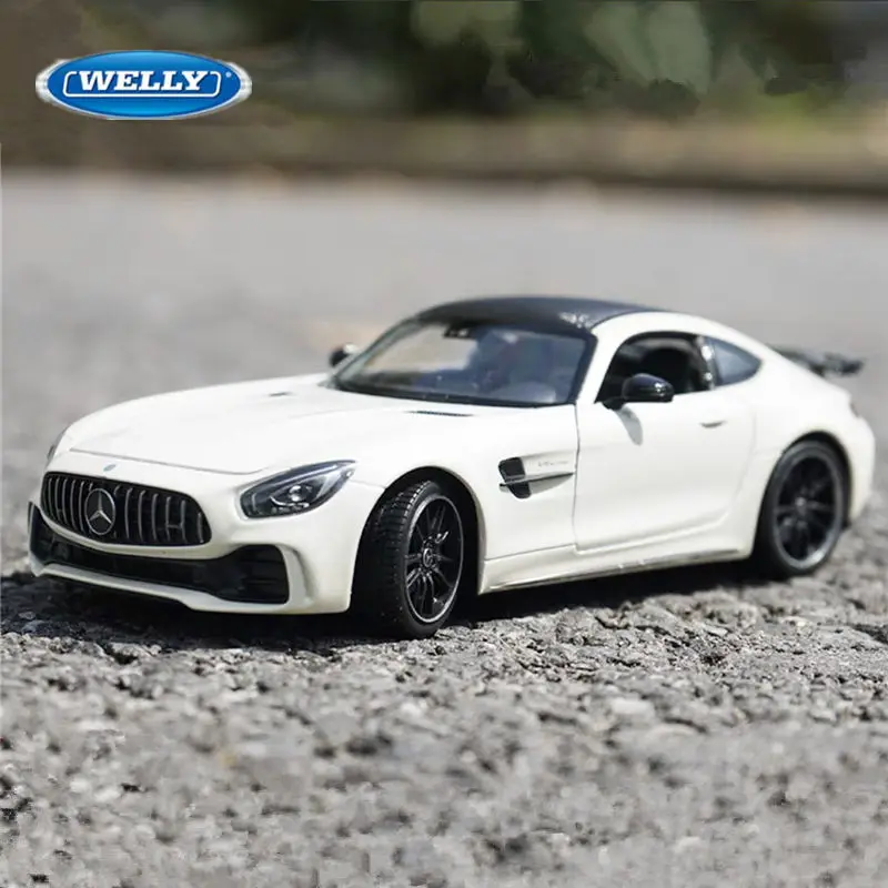 Welly 1:24 Mercedes-Benz AMG GT R lega modello di auto sportiva diecast metallo auto da corsa veicoli modello simulazione giocattoli per bambini