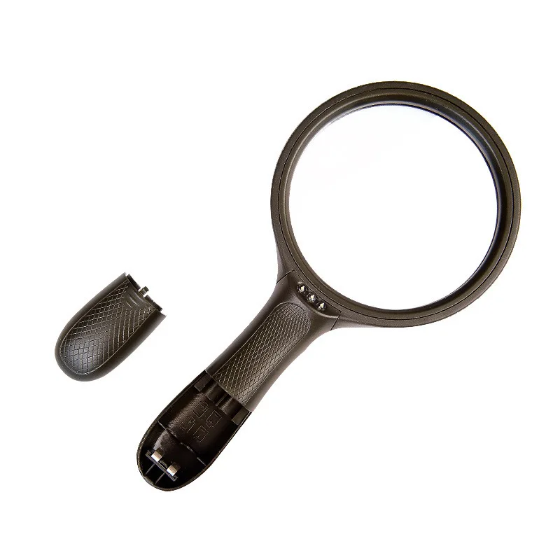 

138Mm Extra Large Led Magnifying Glass Lighted With 3 Bright Lights Scratch Resistant Lens Sturdy Abs Handle For Adults
