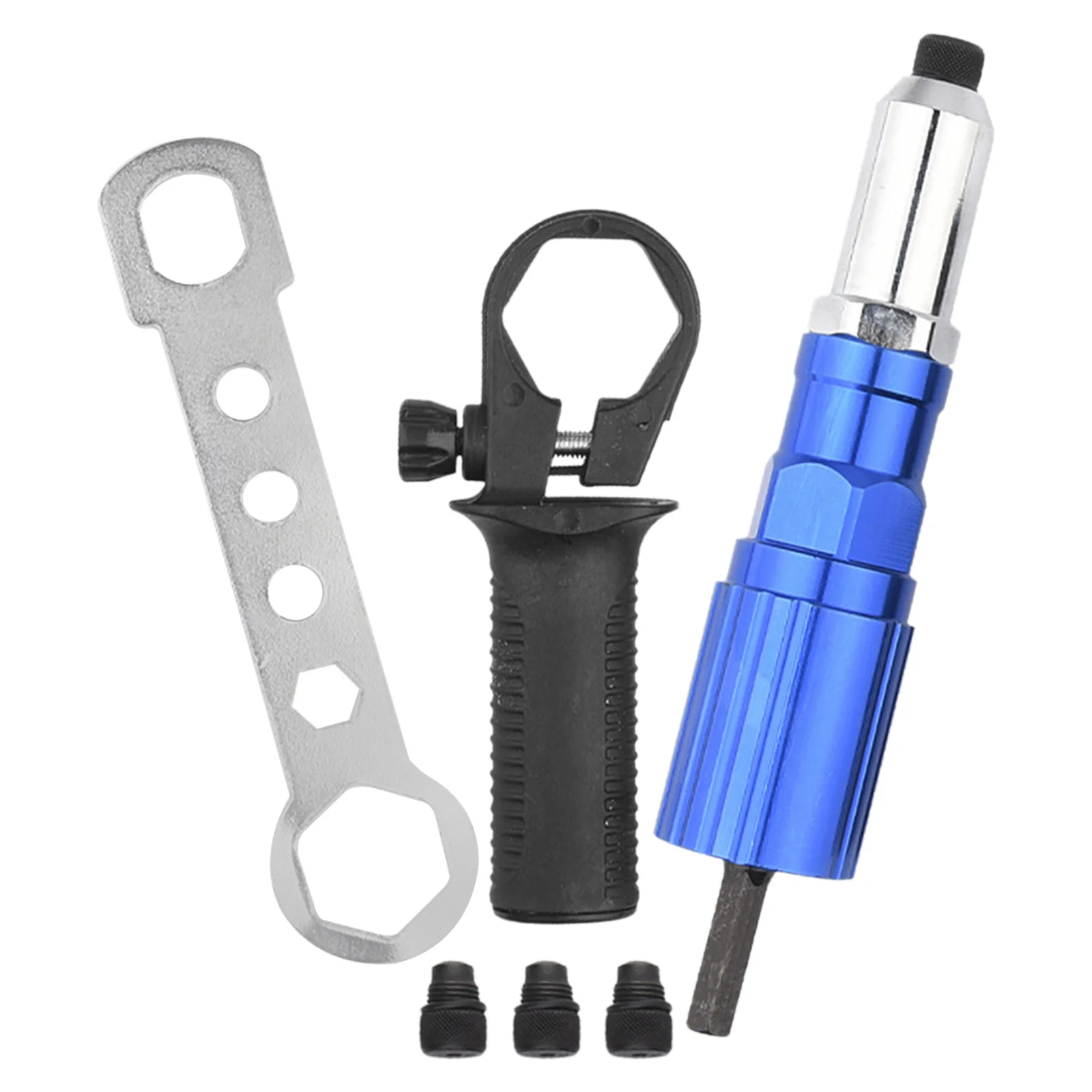 1Set Electric Rivet Gun Aluminum Alloy Riveter Adapter Cordless Drill Converter Kit for Workshop Automotive Furniture Assembly